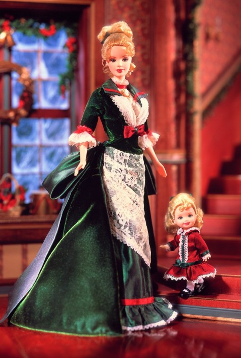 Victorian Holiday Barbie and Kelly