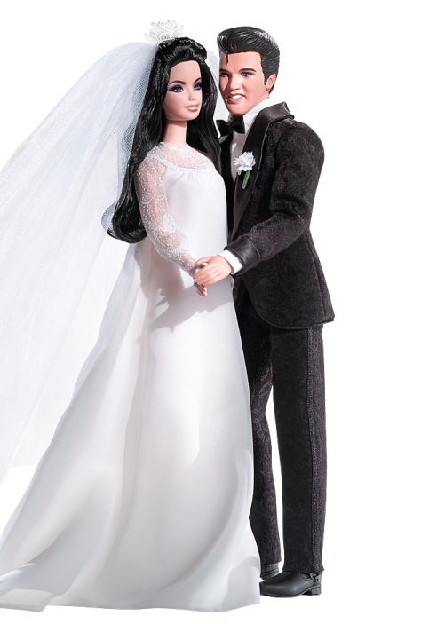 Elvis and Priscilla Barbie Doll and Elvis Doll Giftset