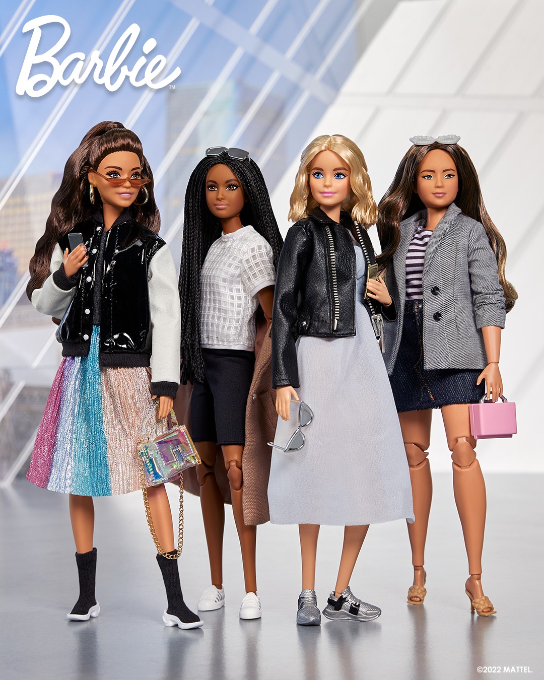 Perchas barbie gris lote de 3 nuevo muñeca complementos regalo colección moda 